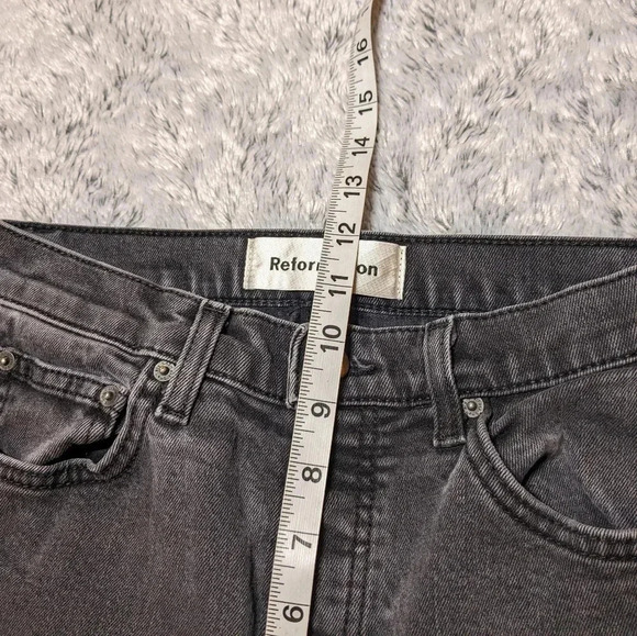 Reformation Black Gray Serena Jeans High Rise Skinny Jeans Size 25 - Picture 6 of 11